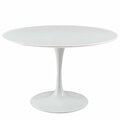 East End Imports Lippa 47 in. Wood Top Dining Table, White EEI-1118-WHI